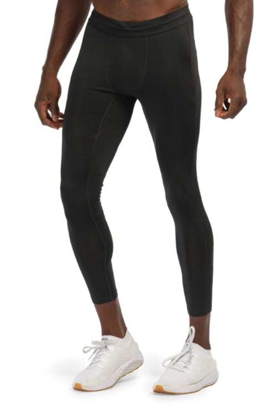 Rhone Distance Run Performance Tights Men's Size L Black Workout Gym Training